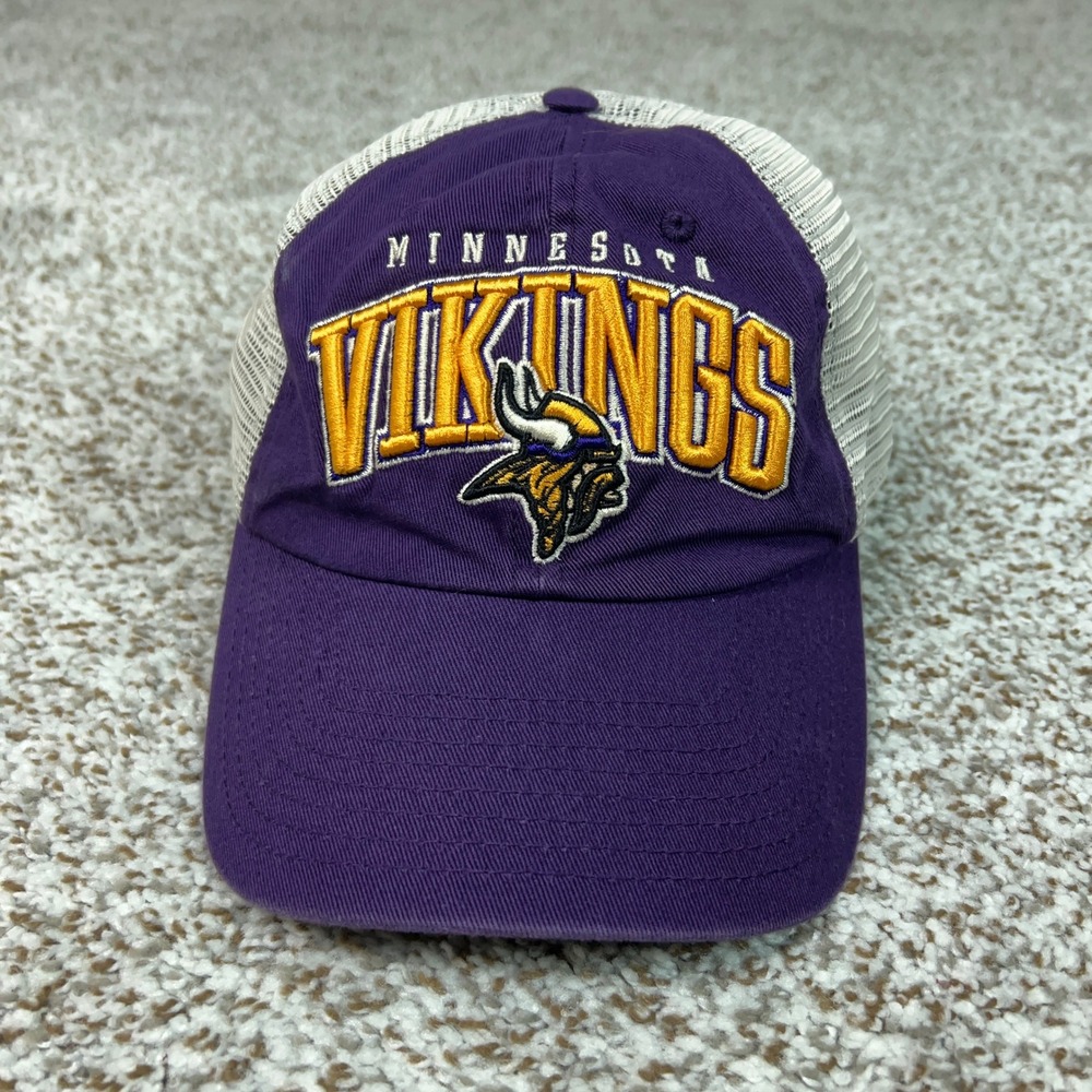 Minnesota Vikings Hat Mens One Size Purple Football NFL Trucker Snapback Cap